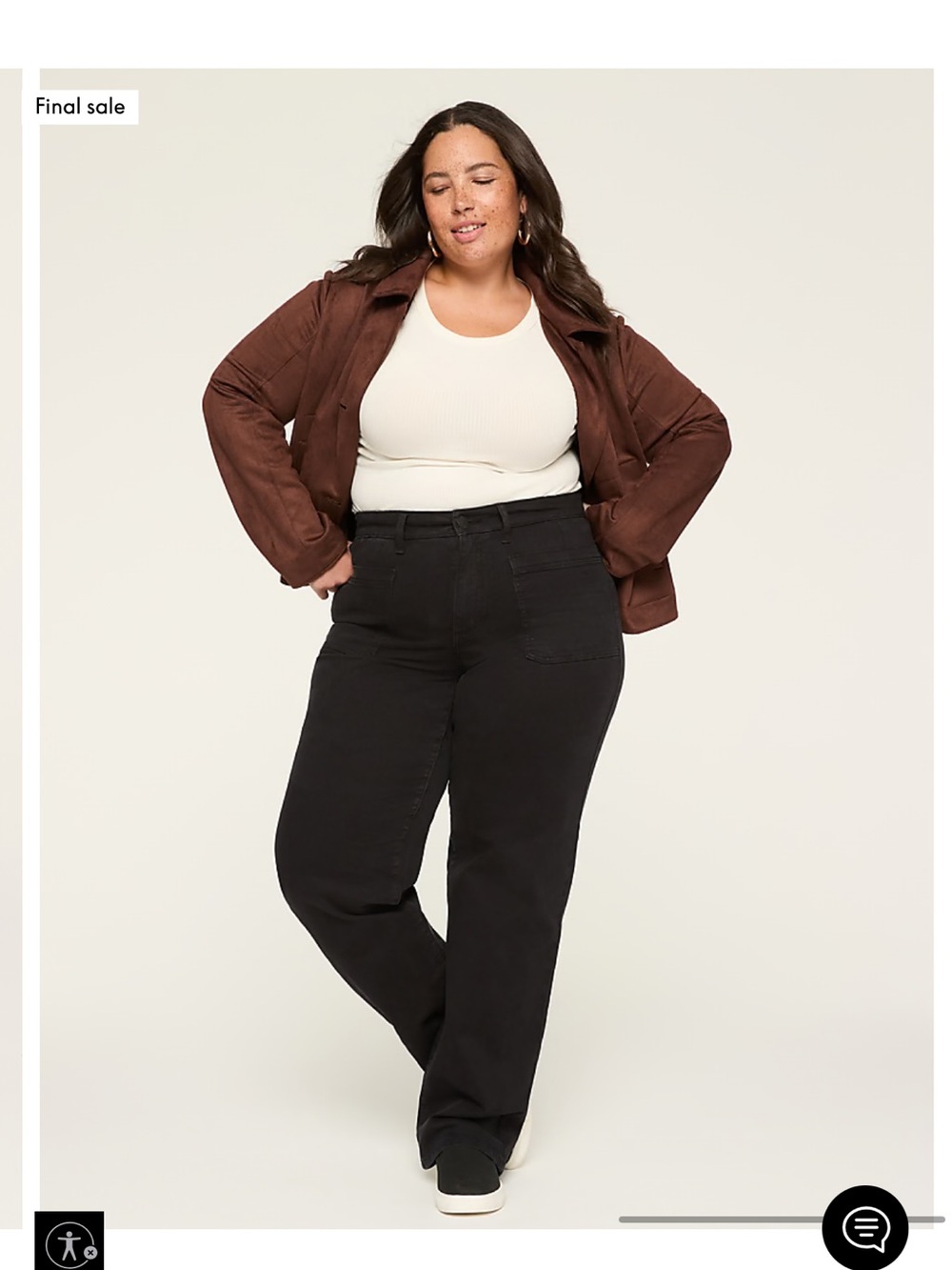 NWOT Lane Bryant Relaxed Straight Patch-Pocket High-Rise Jean